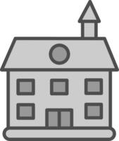 Private Guest House Line Filled Greyscale Icon Design vector