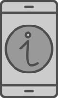 Information Line Filled Greyscale Icon Design vector