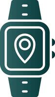 Location Glyph Gradient Icon vector