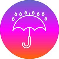 Keep Dry Line Gradient Circle Icon vector