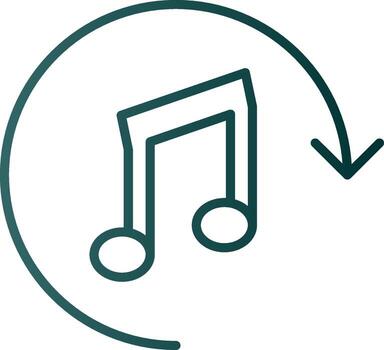 recargar línea degradado icono vector