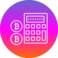 Calculator Calculator Line Gradient Circle Icon vector
