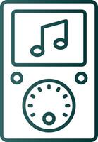 Music Player Line Gradient Icon vector