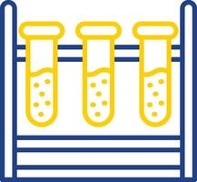 Test Tubes Line Two Colour Icon Design vector