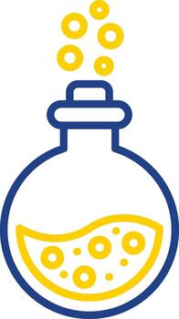 Flask Line Two Colour Icon Design vector