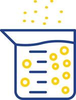Flask Line Two Colour Icon Design vector