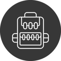 Rucksack Line Inverted Icon Design vector