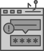 Spoofing Line Filled Greyscale Icon Design vector