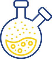 Flask Line Two Colour Icon Design vector