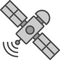 Satellite Line Filled Greyscale Icon Design vector