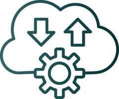 Cloud Line Gradient Icon vector