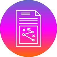 Business Strategy Line Gradient Circle Icon vector