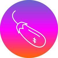 Eggplant Line Gradient Circle Icon vector