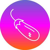 Eggplant Line Gradient Circle Icon vector