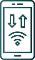 Mobile Phone Line Gradient Icon vector
