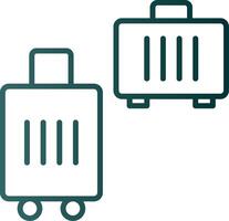 Suitcases Line Gradient Icon vector