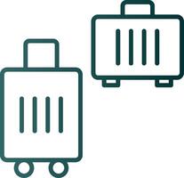 Suitcases Line Gradient Icon vector