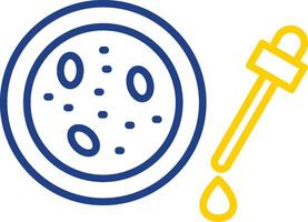 Petri Dish Line Two Colour Icon Design vector