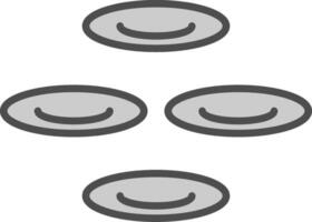 Cell Line Filled Greyscale Icon Design vector