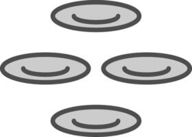 Cell Line Filled Greyscale Icon Design vector