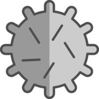 Infaction Line Filled Greyscale Icon Design vector