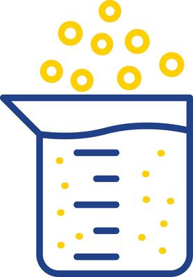 Beaker Line Two Colour Icon Design
