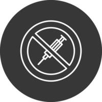 No Needle Line Inverted Icon Design vector