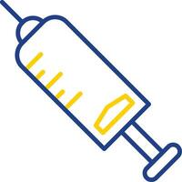 Injection Line Two Colour Icon Design vector