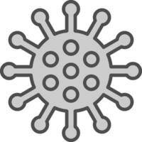 Virus Line Filled Greyscale Icon Design vector