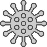 Virus Line Filled Greyscale Icon Design vector