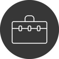 Suitcase Line Inverted Icon Design vector