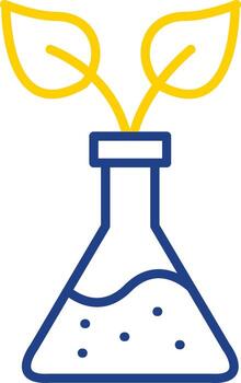 Flask Line Two Colour Icon Design vector