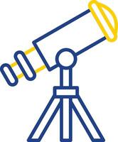 Telescope Line Two Colour Icon Design vector