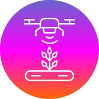 Automatic Irrigatior Line Gradient Circle Icon vector