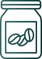 Beans Jar Line Gradient Icon vector