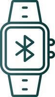 Bluetooth Line Gradient Icon vector