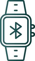 Bluetooth Line Gradient Icon vector