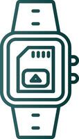 Sim Card Line Gradient Icon vector