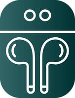 Earbuds Glyph Gradient Icon vector