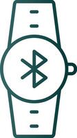 Bluetooth Line Gradient Icon vector
