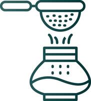 Coffee Filter Line Gradient Icon vector