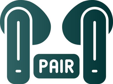 Pairing Glyph Gradient Icon vector