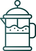Coffee Filter Line Gradient Icon vector