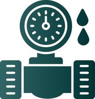 Water Meter Glyph Gradient Icon vector