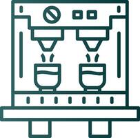 Coffee Machine Line Gradient Icon vector