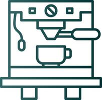 Coffee Machine Line Gradient Icon vector