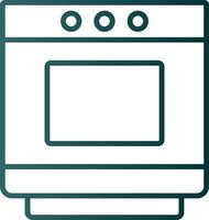 Oven Line Gradient Icon vector