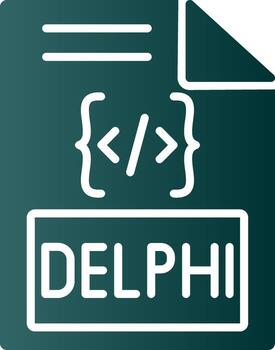 Delphi Glyph Gradient Icon vector