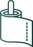 Paper Towel Line Gradient Icon vector