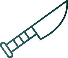 Knife Line Gradient Icon vector